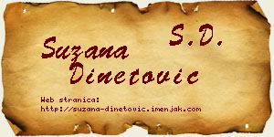 Suzana Dinetović vizit kartica